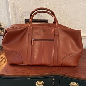 Mark & Graham Tan Leather Duffel Bag